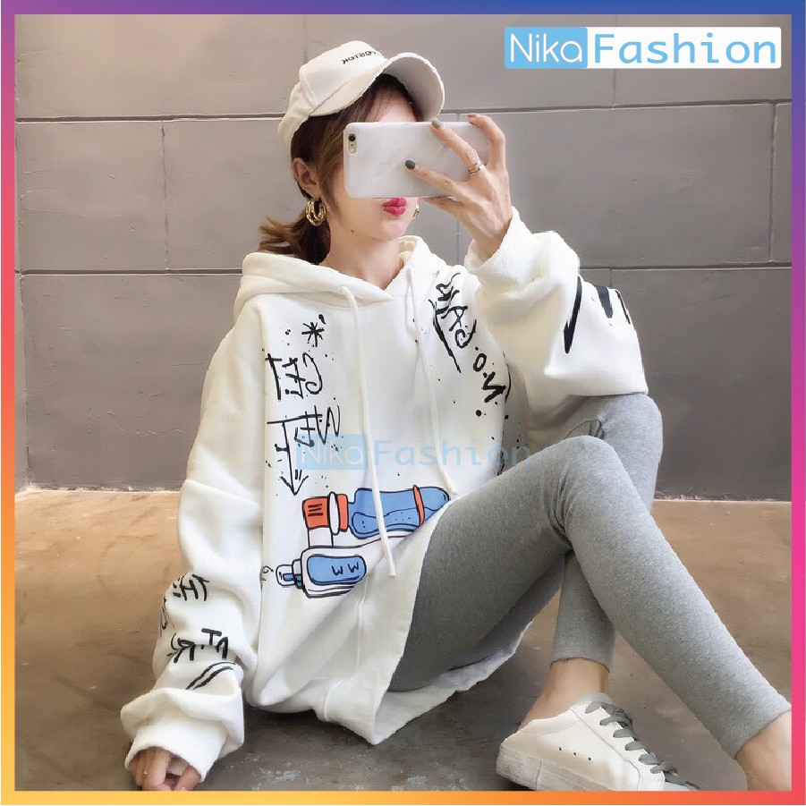 Áo Hoodie Nón Unisex Nam Nữ Chất Vải Nỉ Freesize 1 kích cỡ Form Dáng Rộng Dưới 65kg Mặc Đẹp S.U.N.G.N.U.O.C | BigBuy360 - bigbuy360.vn