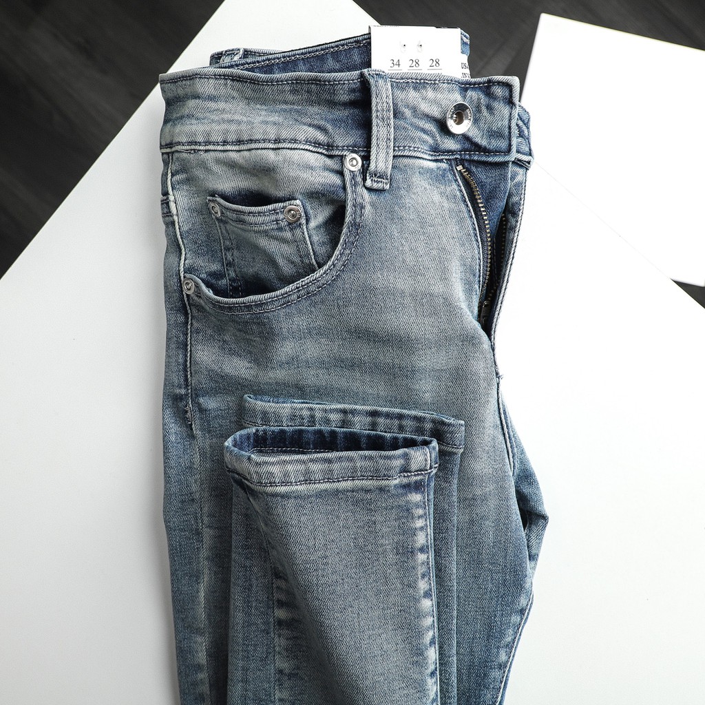 Quần jeans Zara  xanh dơ rách skinny 20816 TuanStore