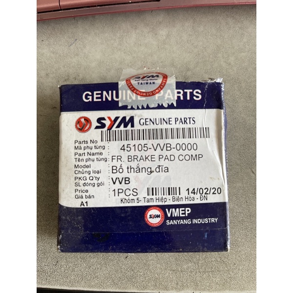 Bố thắng đĩa trước xe Shark