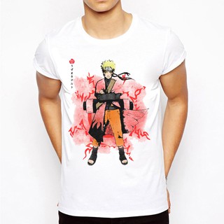 Áo thun Anime in hình Naruto Sasuke - Mẫu mới Cotton Thái M249