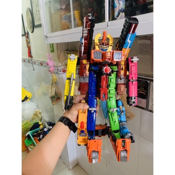 Đồ chơi siêu nhân Robo chiến đội hoả xa Toqger Nguyêt Set hợp thể 3 con