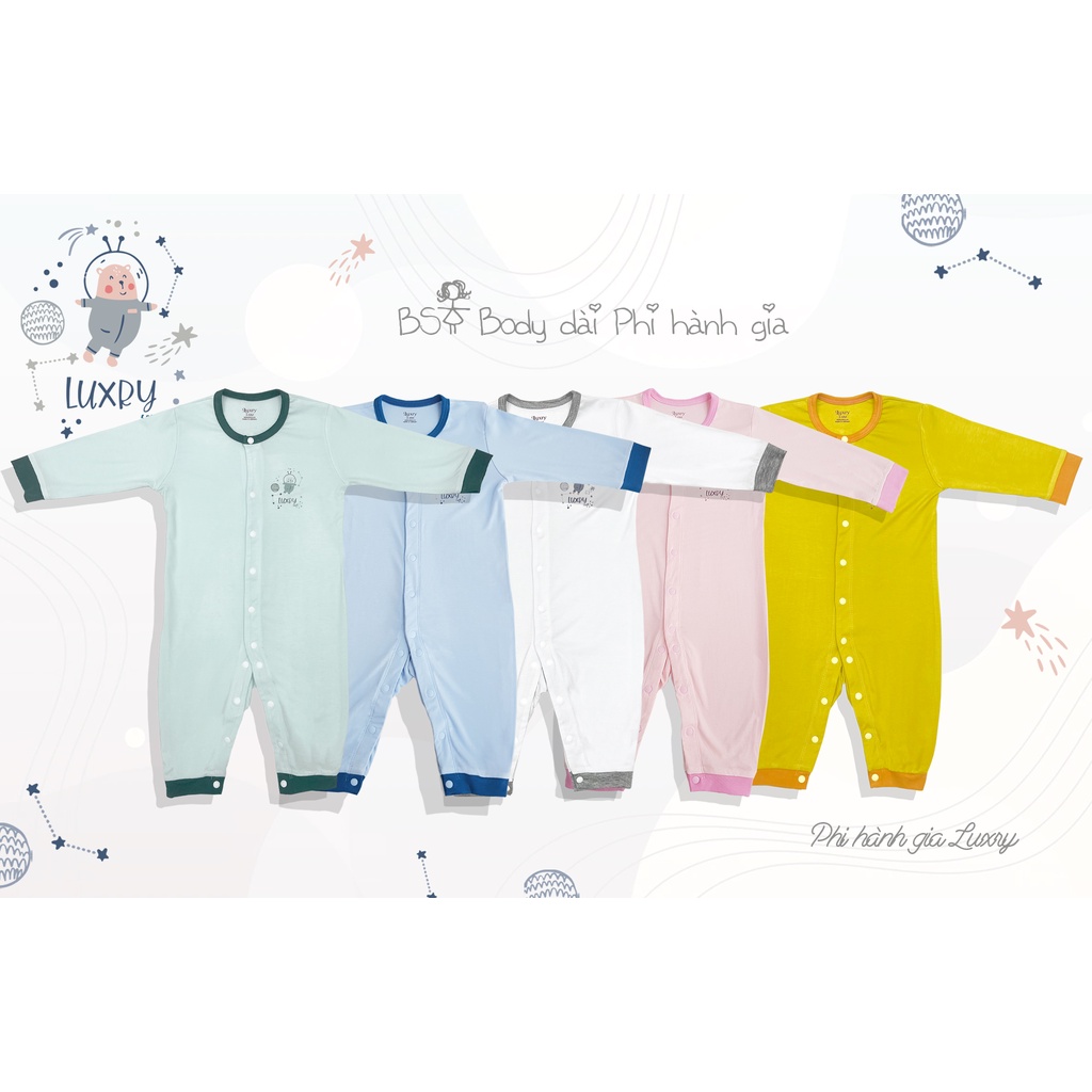 Bộ đồ liền thân body dài Phi hành gia thương hiệu Luxry vô cùng đáng yêu cho bé sơ sinh đến 18 tháng