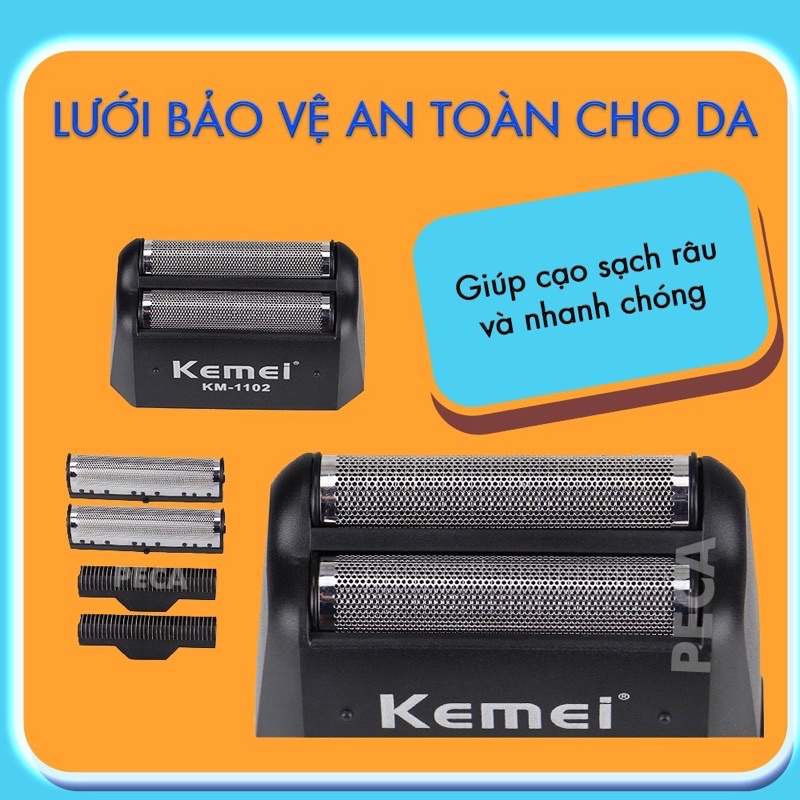 Bộ lưỡi thay thế cho máy cạo râu KEMEI 1102