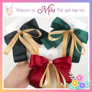 Kẹp Tóc Hình Nơ MILA Cặp Tóc Hàn Quốc