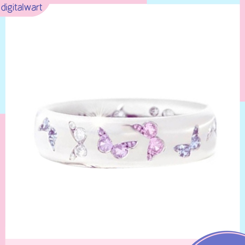 Nhẫn Hợp Kim Hình Bướm Đính Đá Zircon Thời Trang Dành Cho Nữ