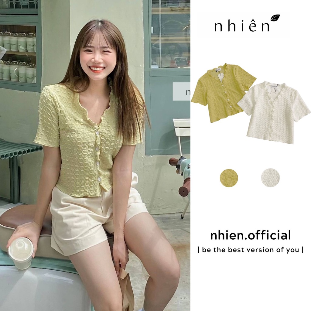 Áo sơ mi cổ bèo - áo bánh bèo tiểu thư nhiennhienvintage BA110
