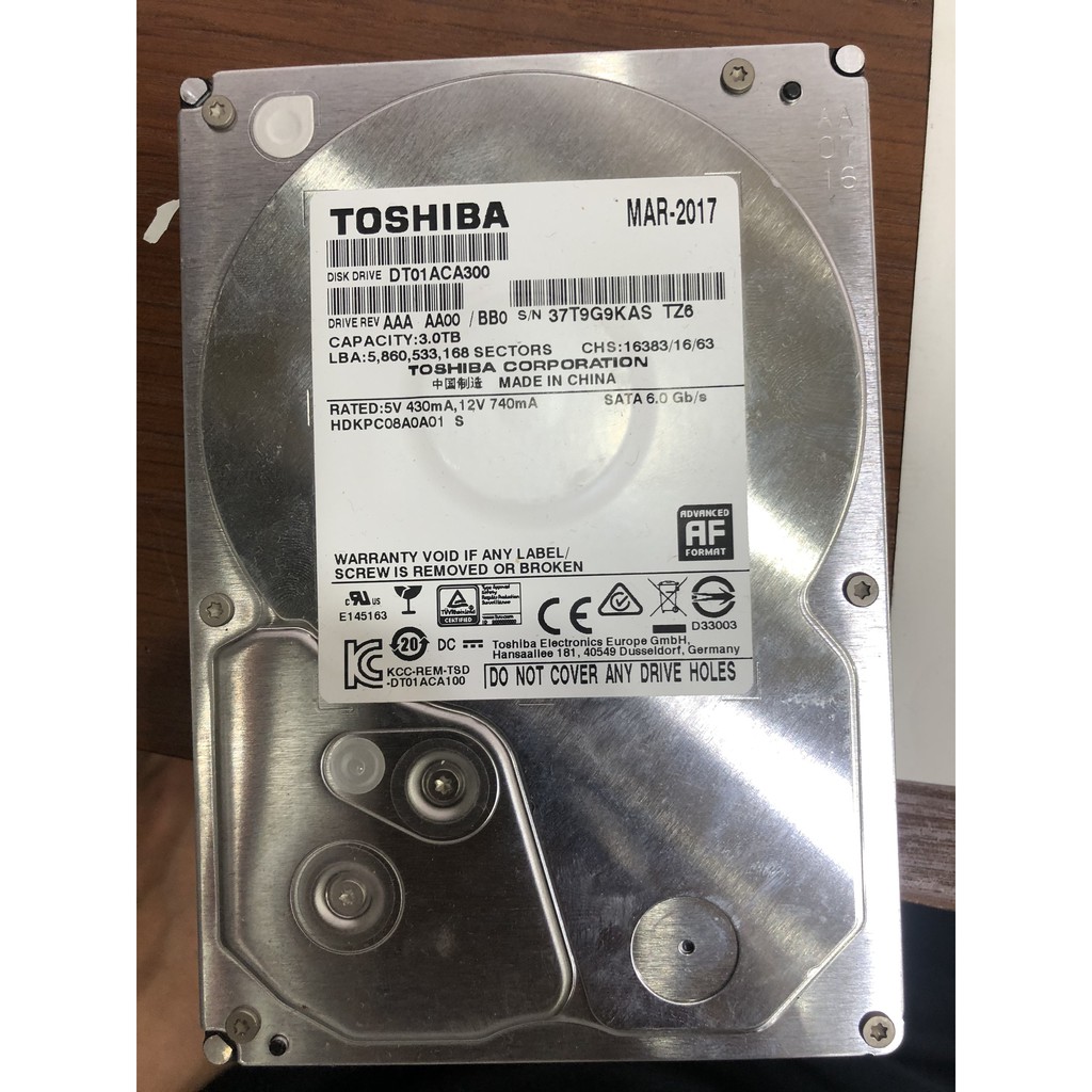 Ổ cứng gắn trong HDD cũ 3TB 4TB 6TB hiệu Seagate, Toshiba, WD
