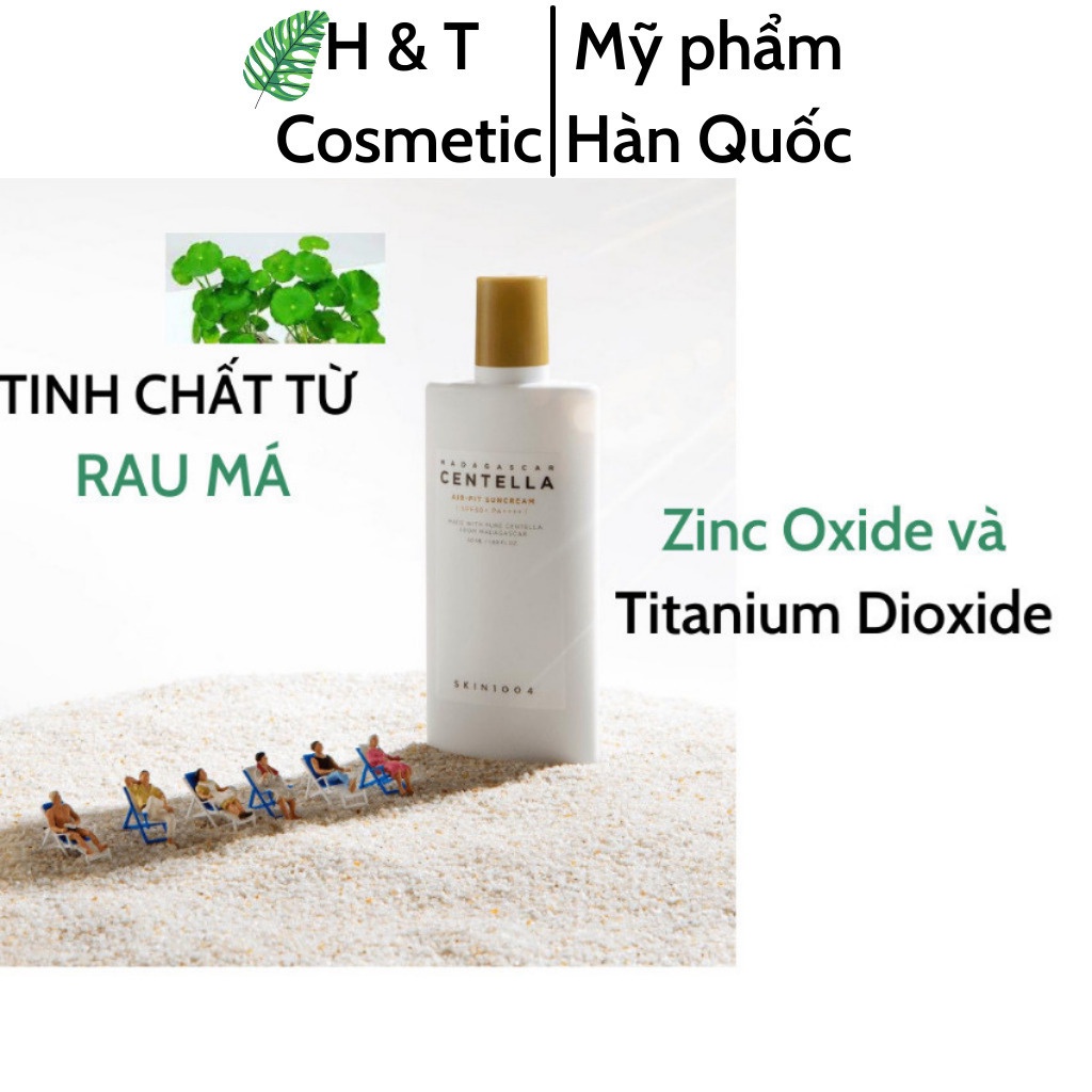 Kem chống nắng Centella dưỡng da 50ml dành cho da dầu da nhạy cảm Hàn Quốc chiết xất rau má