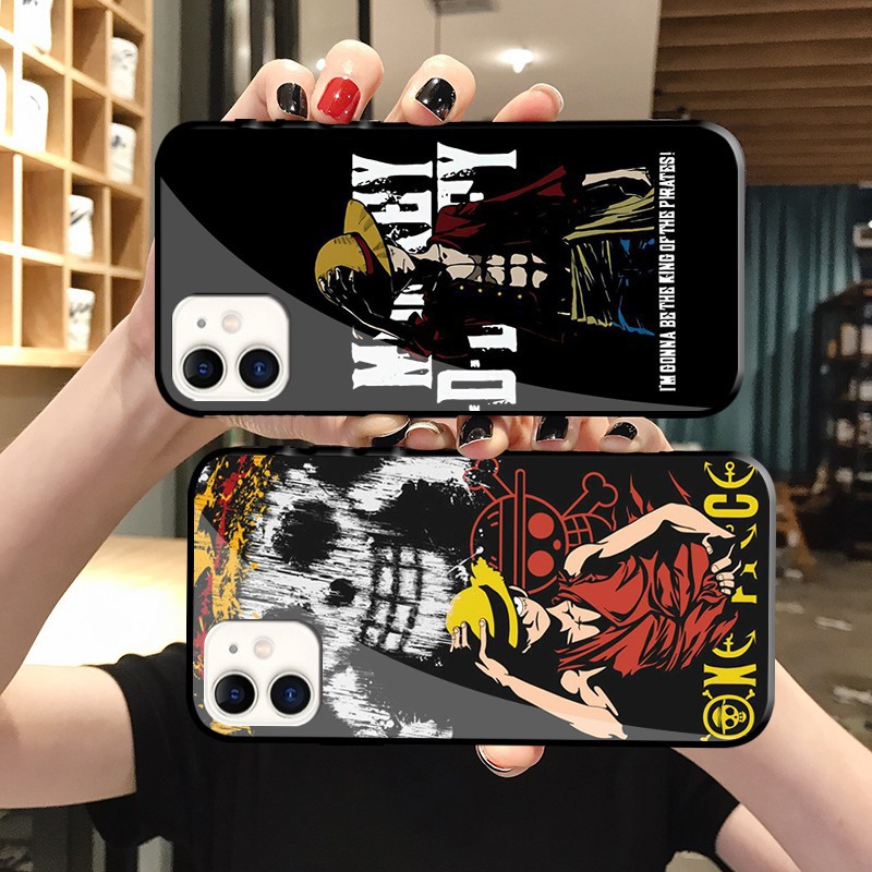 Ốp lưng iphone One piece mặt kính 6/6plus/6s/6splus/7/7plus/8/8plus/x/xr/xs/11/12/13/pro/max/plus/promax.TIONECASE