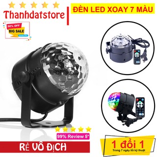 Đèn Led Xoay Trang Trí 7 Màu Cảm Ứng Xoay Theo Nhạc, Đèn Led Xoay Vũ Trường, Bar, Sân Khấu Dành Cho Dân Bay