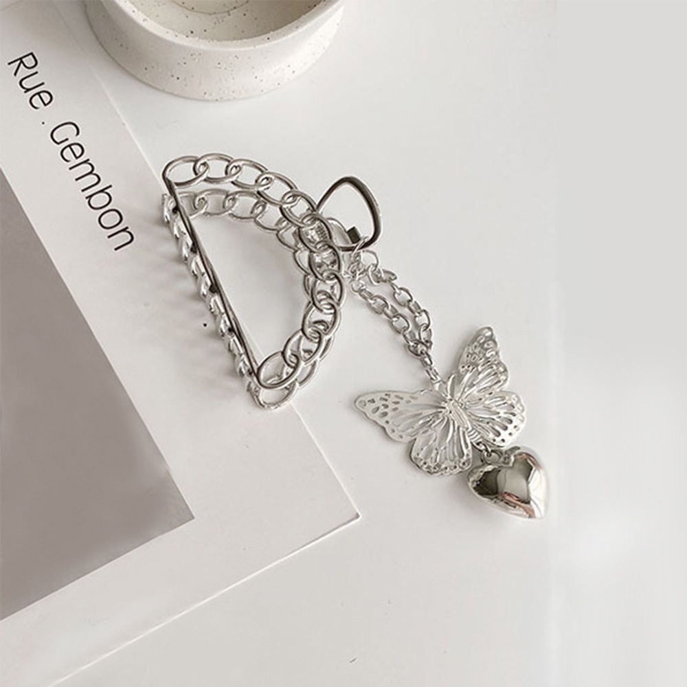 Kẹp Tóc Hình Chữ Nhật Họa Tiết Bướm Thời Trang Cho Nữ