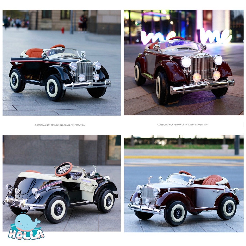xe ô tô điện cổ điển Rolls royce HOLLA HL- 10147 cho bé có điều khiển tự lái đầy đủ xe bản quyền