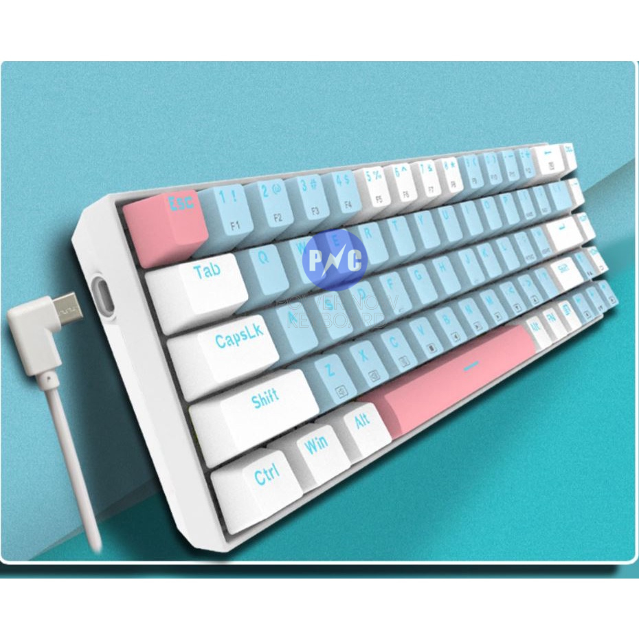 Bàn Phím Cơ Eyooso Z686 Hotswap Led RGB & Đơn Sắc, 68 Phím.