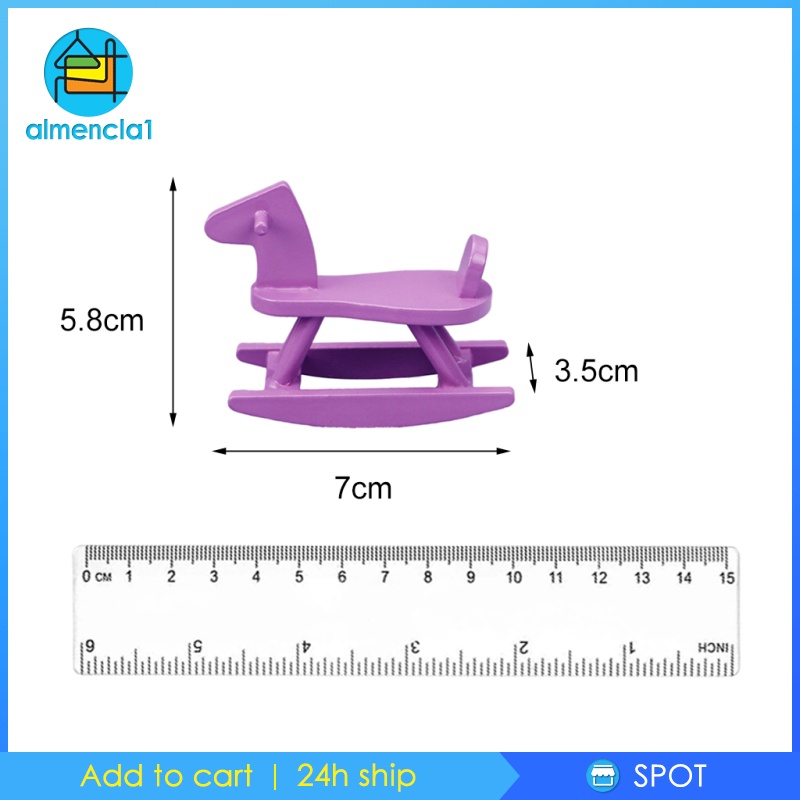 Mô Hình Ghế Gỗ Màu Tím Tỉ Lệ 1: 12 Trang Trí Nhà Búp Bê