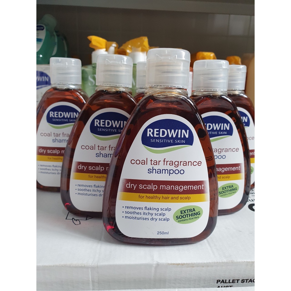 Dầu gội đầu giảm gàu nấm giảm nhờn Redwin Coal Tar / Tea tree Úc