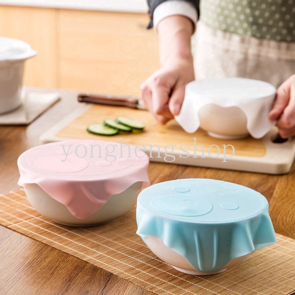 Màng Silicon Bọc Tô Chén Giữ Nhiệt Bảo Quản Thực Phẩm Kiểu Dáng Hoạt Hình Dễ Thương