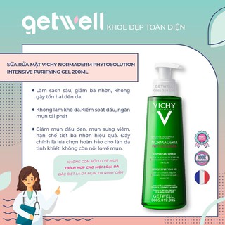 Sữa Rửa Mặt Vichy Normaderm Phytosolution Gel 200ml