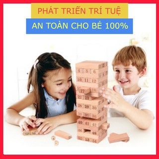 Đồ chơi của bé, đồ chơi rút gỗ WISS TOY 54 thanh gỗ và 4 xúc xắc