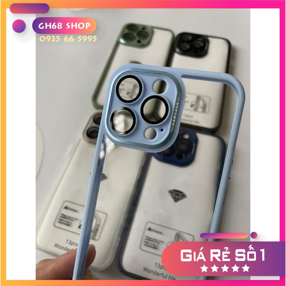 Ốp lưng X&M Hoàn Hảo bảo vệ camera lưng trong viền màu iPhone 14 / iPhone 13 / iPhone 12 Series - Chống ố, va đập