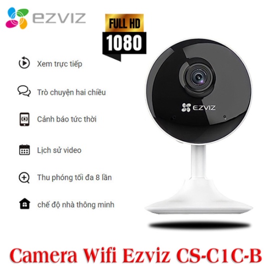 Camera wifi Ezviz mini CS-C1C-B Full HD 1080P Chính hãng chuẩn nén H265 mới , Đàm Thoại 2 Chiều .