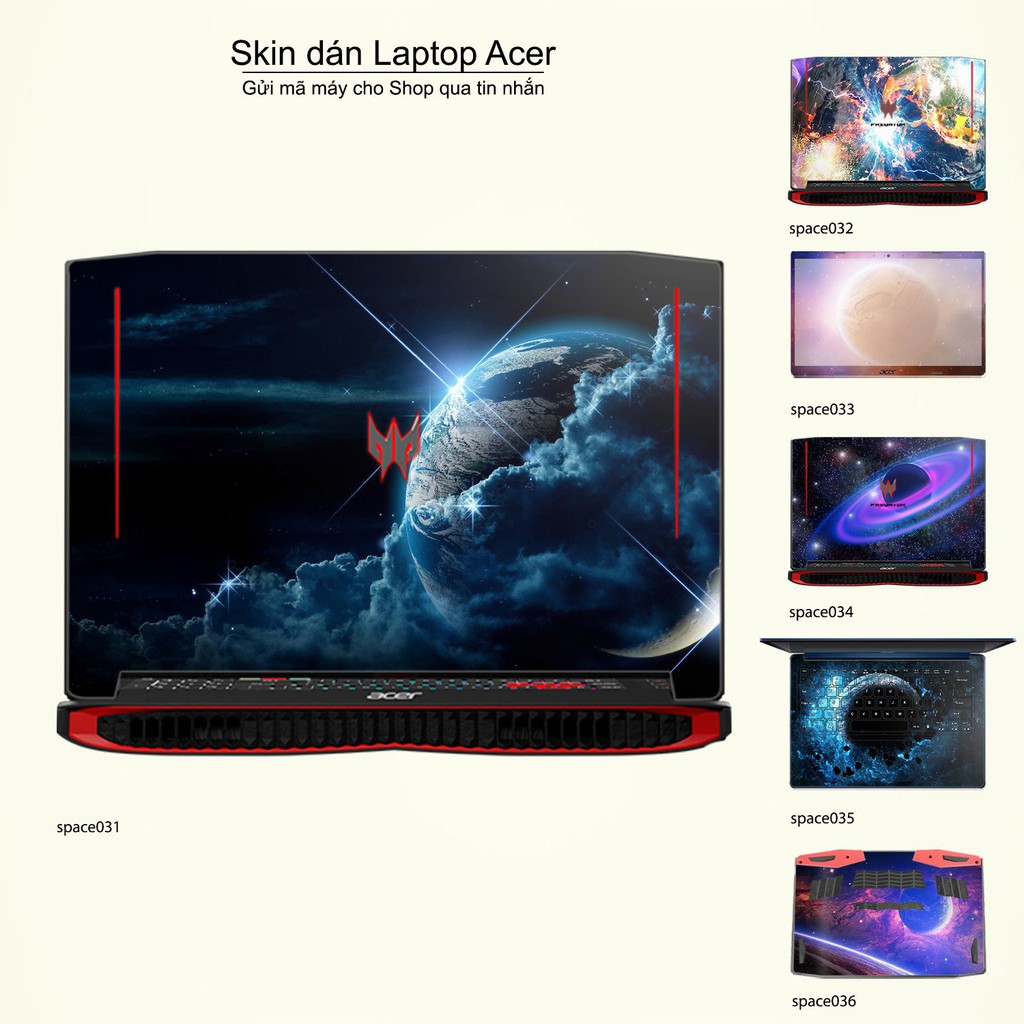 Skin dán Laptop Acer in hình không gian _nhiều mẫu 6 (inbox mã máy cho Shop)