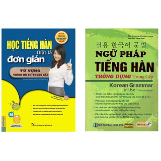 Sách - Combo Học tiếng hàn đơn giản trình độ sơ trung cấp + Ngữ pháp tiếng hàn thông dụng trình độ trung cấp