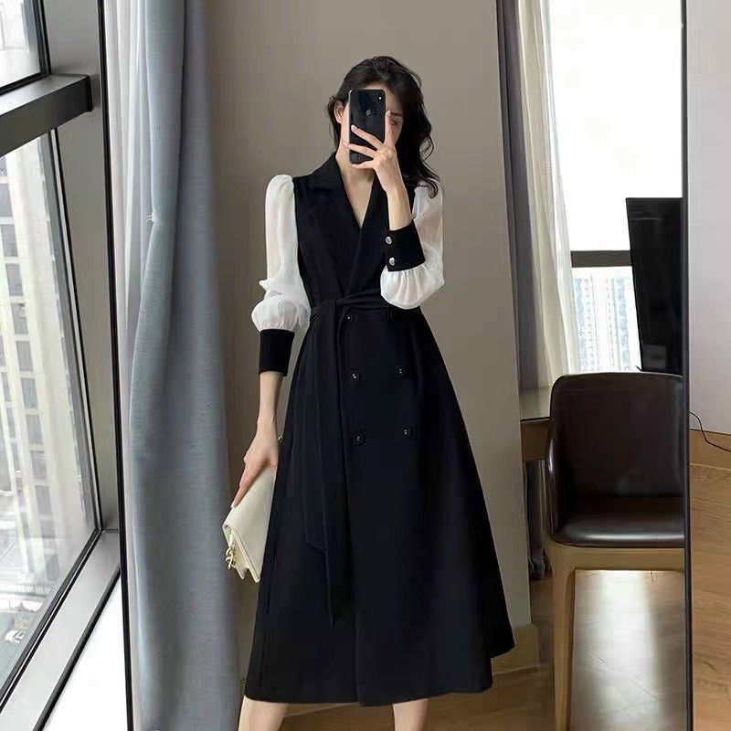 Đầm xoè công sở vest sang trọng hiện đại