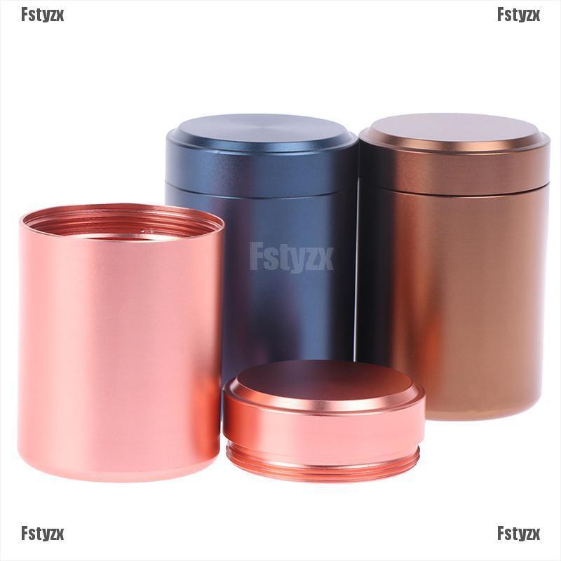 Fstyzx 1x Airtight Proof Container Aluminum Herb Stash Jar Metal Sealed Can Tea Jar