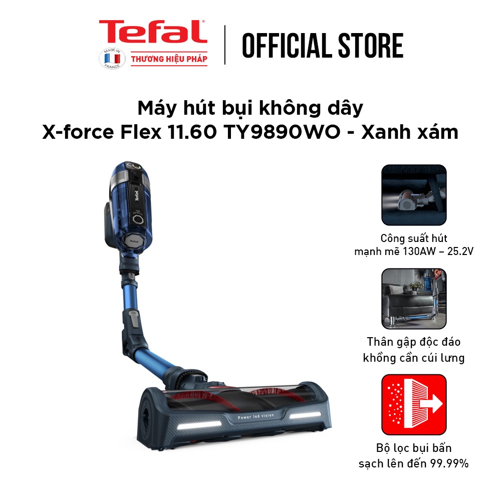 Máy hút bụi không dây X-force Flex 11.60 TY9890WO - Xanh xám