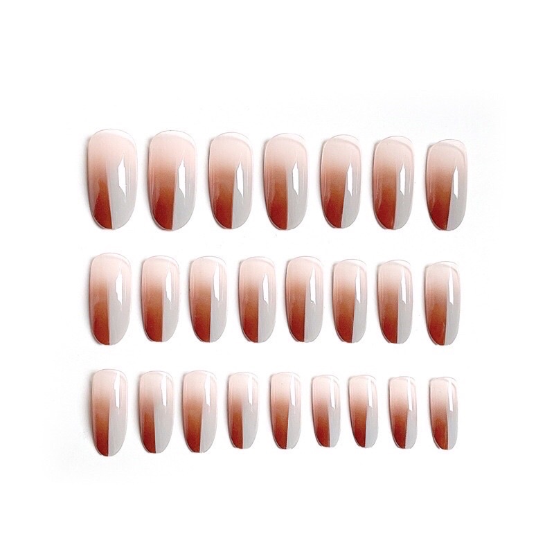 Sét Nail 24 móng tay ombre 2 màu sang chảnh ( kèm keo dán )