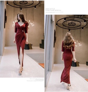 Đầm maxi dự tiệc khoá eo