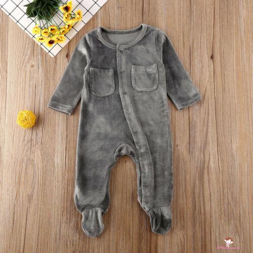 Bodysuit Romper Vải Nhung Cho Các Bé Nhỏ Sơ Sinh