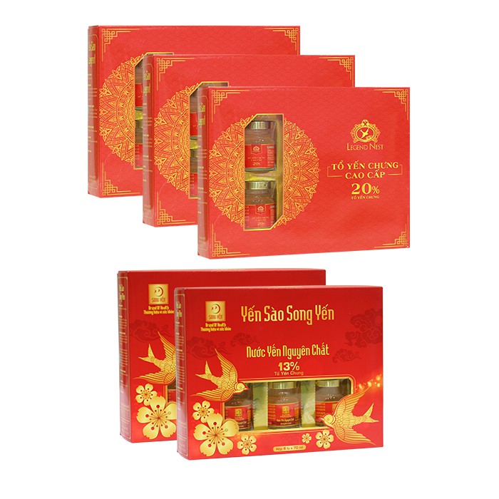 Combo 8 Hộp Nước Yến LEGEND NEST 13% Phiên bản Tết TẶNG: 3 Hộp Nước Yến Legend Nest 20% & 2 Hộp Nước Yến Song Yến 13%