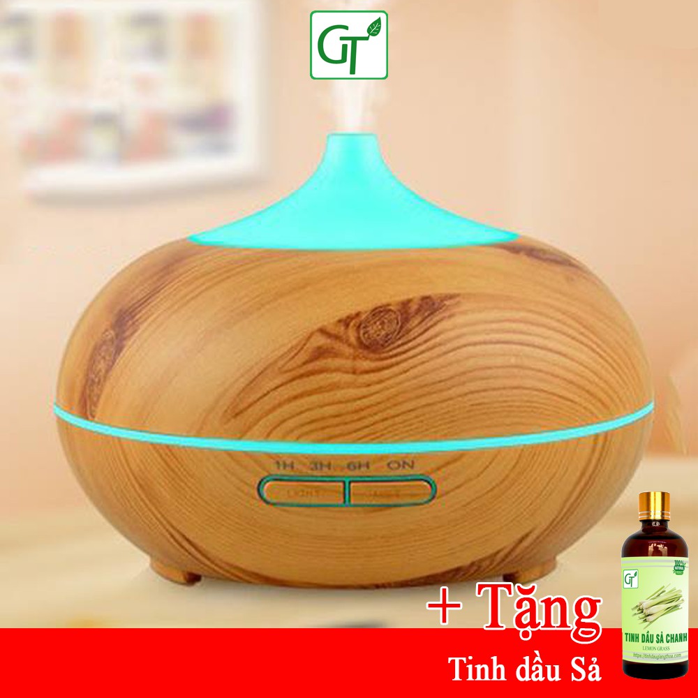 Máy Khuếch Tán Tinh Dầu Bí Ngô 550ml Siêu Âm Cao Cấp + Tặng tinh dầu Sả 10ml - Chính hãng AROMA DIFFUSER