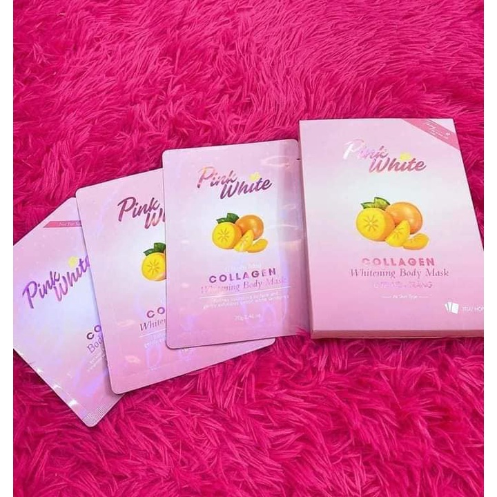 Mặt Nạ Ủ Trắng Pink White Collagen Bổ Sung Collagen Cần Thiết Cho Da Căng Mịn, Trắng Hồng, Cung Cấp Độ Ẩm Cho Làn Da