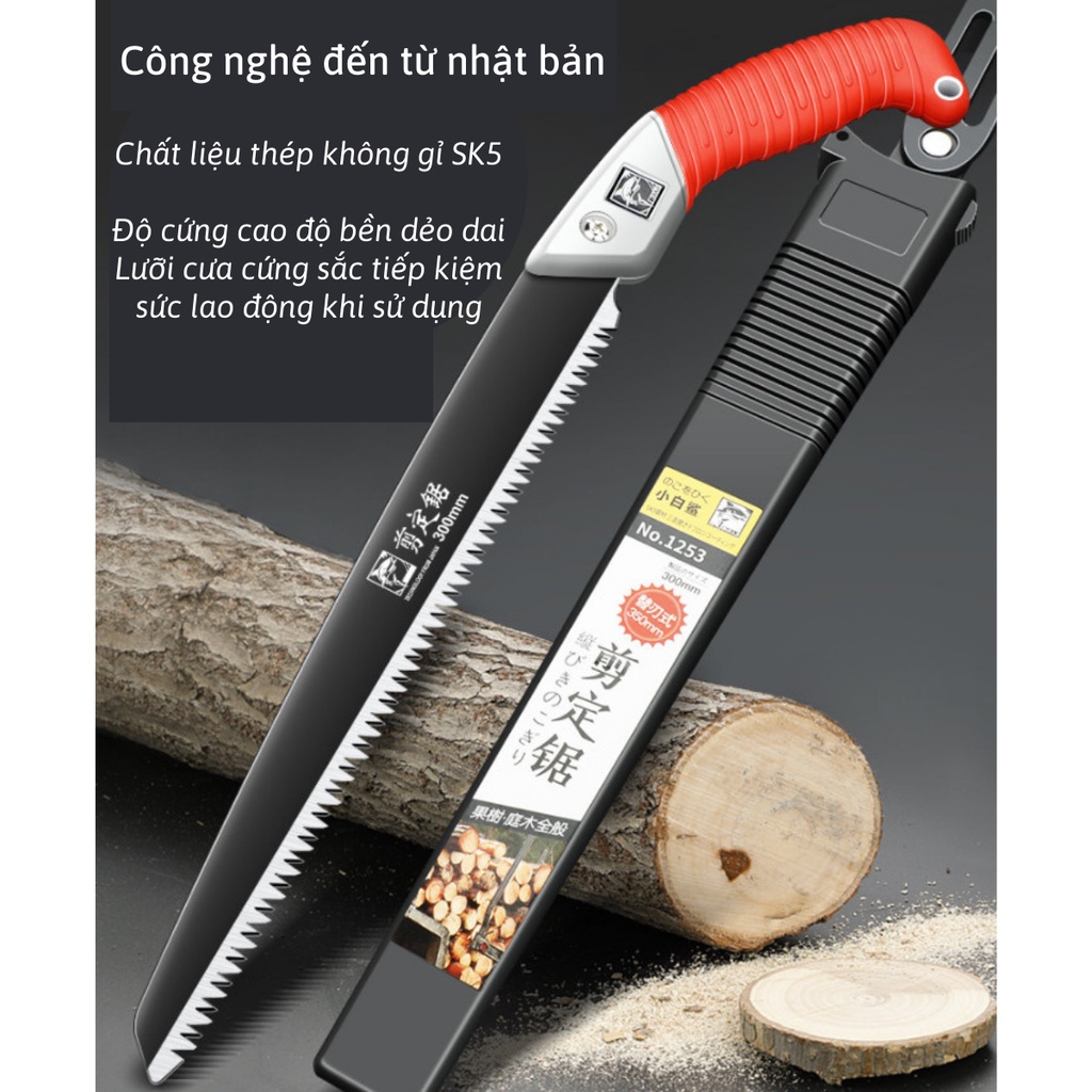 Cưa Gỗ Cầm Tay, Cưa Cành Cầm Tay Cao Cấp 300mm Saboten JSAW hàng nội địa nhật bản