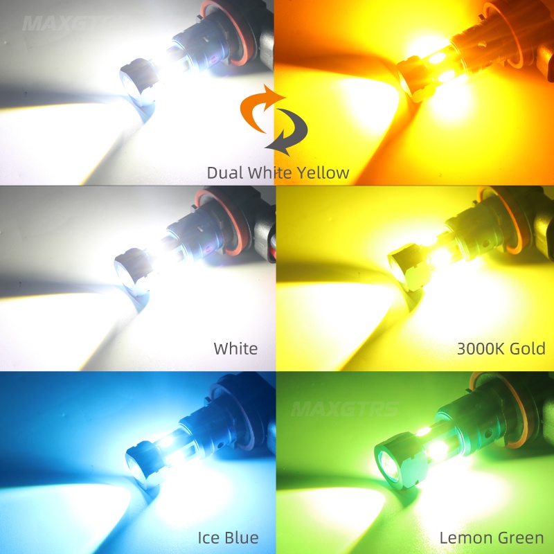 Set 2 Đèn LED 2000Lm H11 H8 9005 HB3 9006 HB4 Ánh Sáng Trắng Dành Cho Ô Tô 6000K 12V