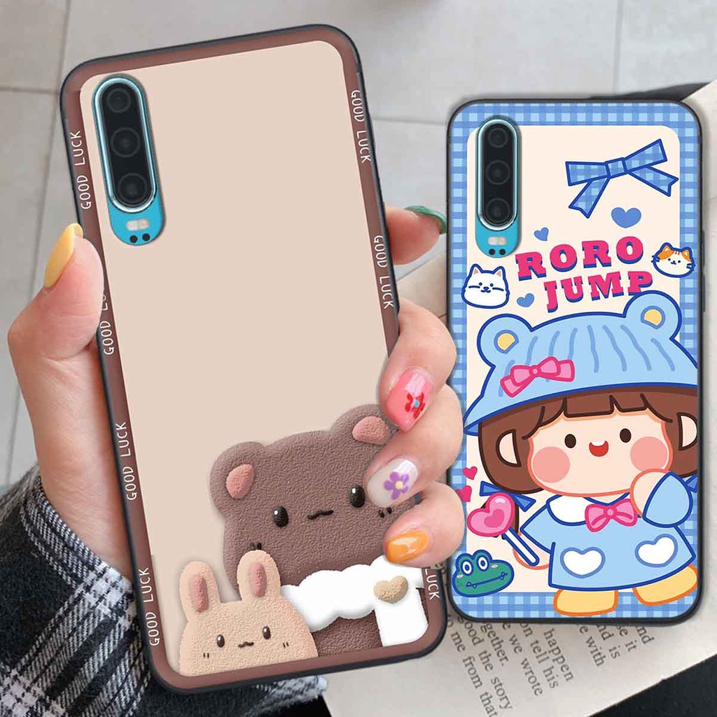 Ốp Huawei P30 / P30 Pro bear brick, gấu đáng yêu, dễ thương