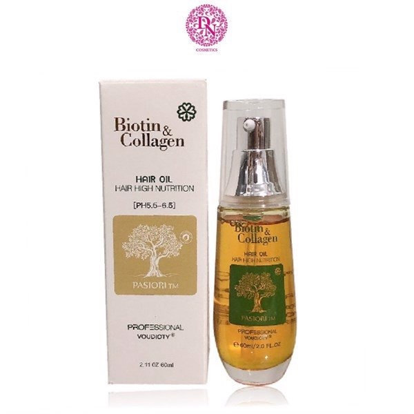 Tinh dầu dưỡng tóc Biotin&amp;Collagen Voudioty Pasiori Tm OGX 60ml