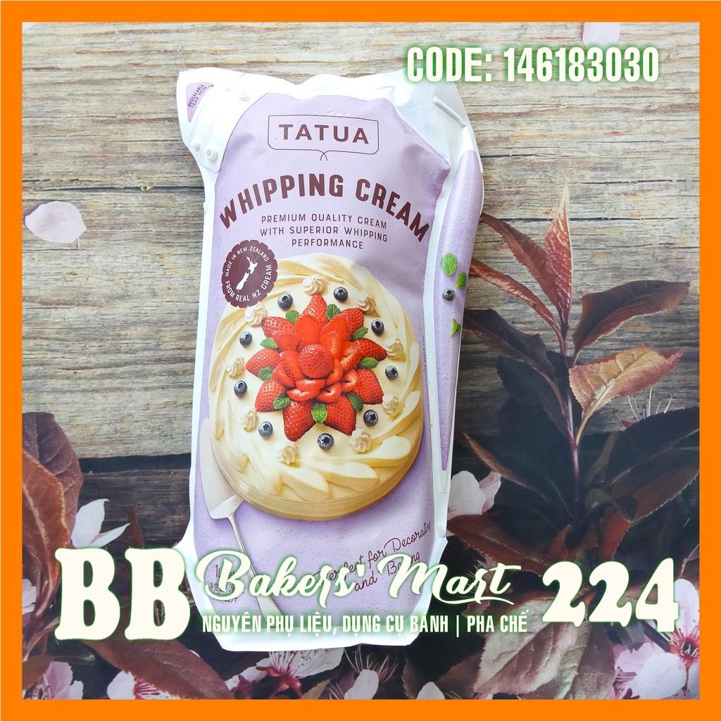 Kem tươi Whipping Cream TATUA - Túi 1 lít
