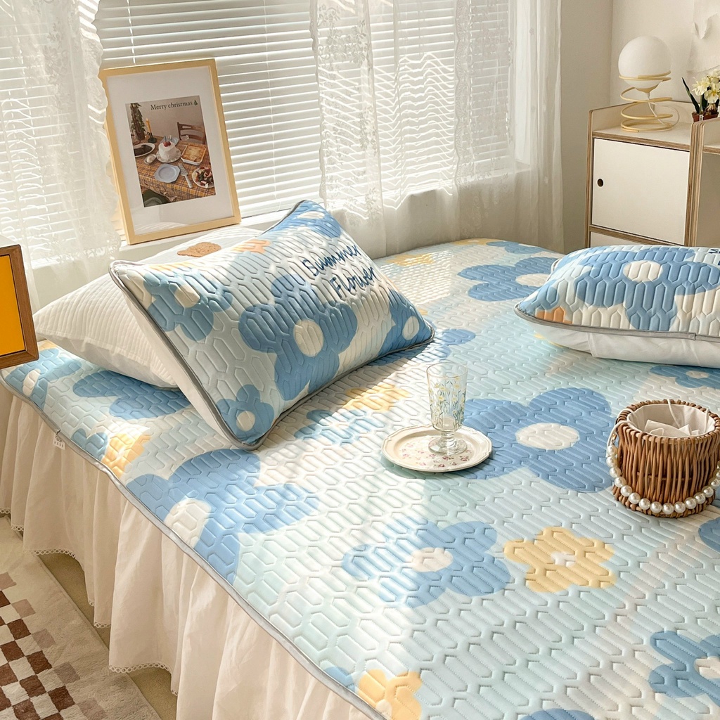 Chiếu điều hòa cao su non 9D M2T BEDDING Luxury vải lụa Tencel mềm mát - Mark Hoa Summer