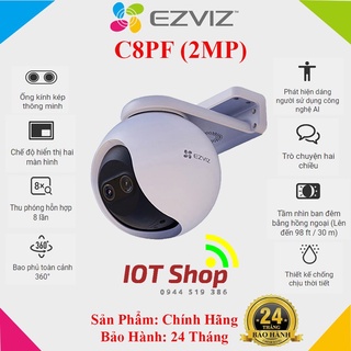 Camera ip ezviz cs-c8pf 2mp quay quét ngoài trời, ống kính kép - hàng chính hãng