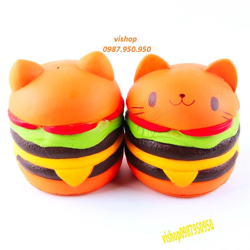 SquiShy BÁNH HAMBURGER MÈO