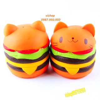 SquiShy BÁNH HAMBURGER MÈO