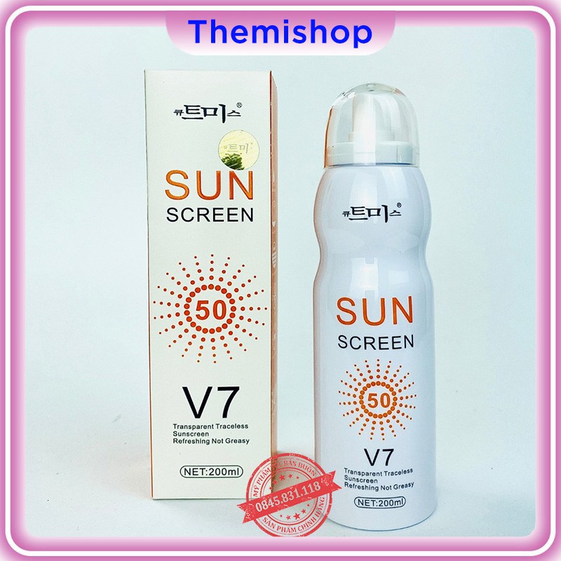 XỊT CHỐNG NẮNG SUN SCREEN V7 SPF50-HÀNG CHÍNH HÃNG CS37