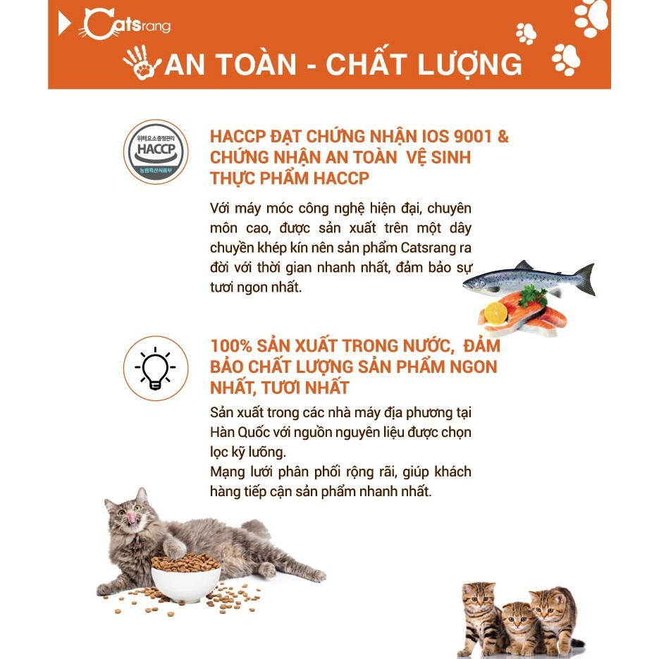 THỨC ĂN HẠT CHO MÈO Catsrang Túi 5Kg Xuất xứ Hàn Quốc
