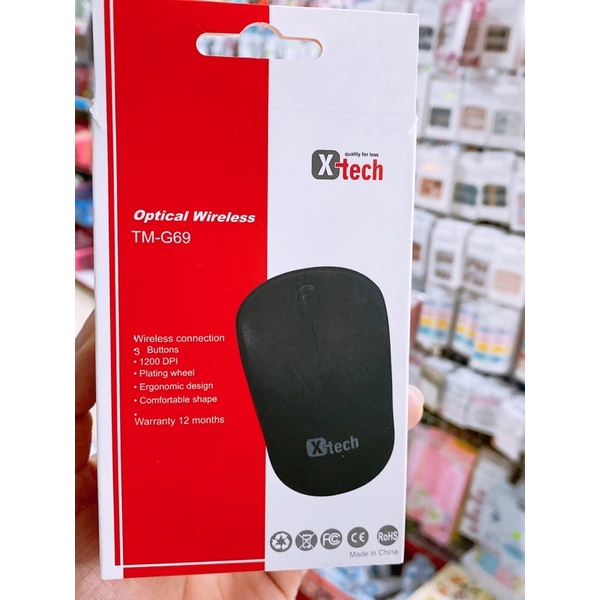 Chuột quang không dây XTECH G69 cổng USB cảm biến quang