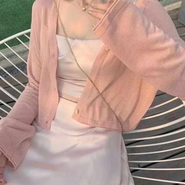 Áo Khoác Cardigan Dệt Kim Mỏng Chống Nắng Thời Trang Mùa Hè Cho Nữ | BigBuy360 - bigbuy360.vn