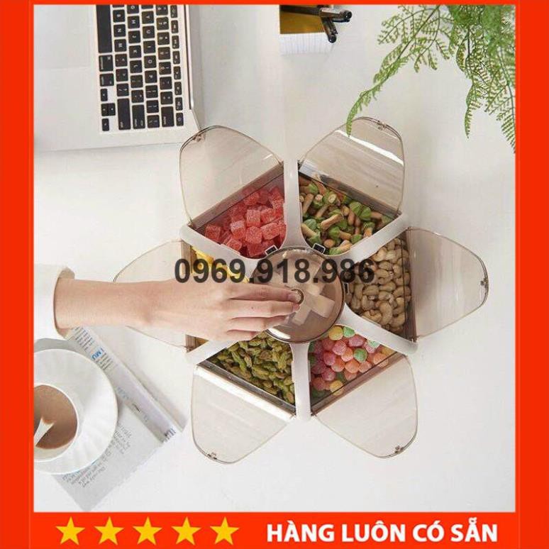 🍓 Khay Đựng Mứt Bánh Kẹo Tết 6 Cánh Tự Bung Đẹp Cao Cấp Giá Gốc Sỉ Rẻ 🍰 Tổng Kho Gia Dụng An Giang 🍰