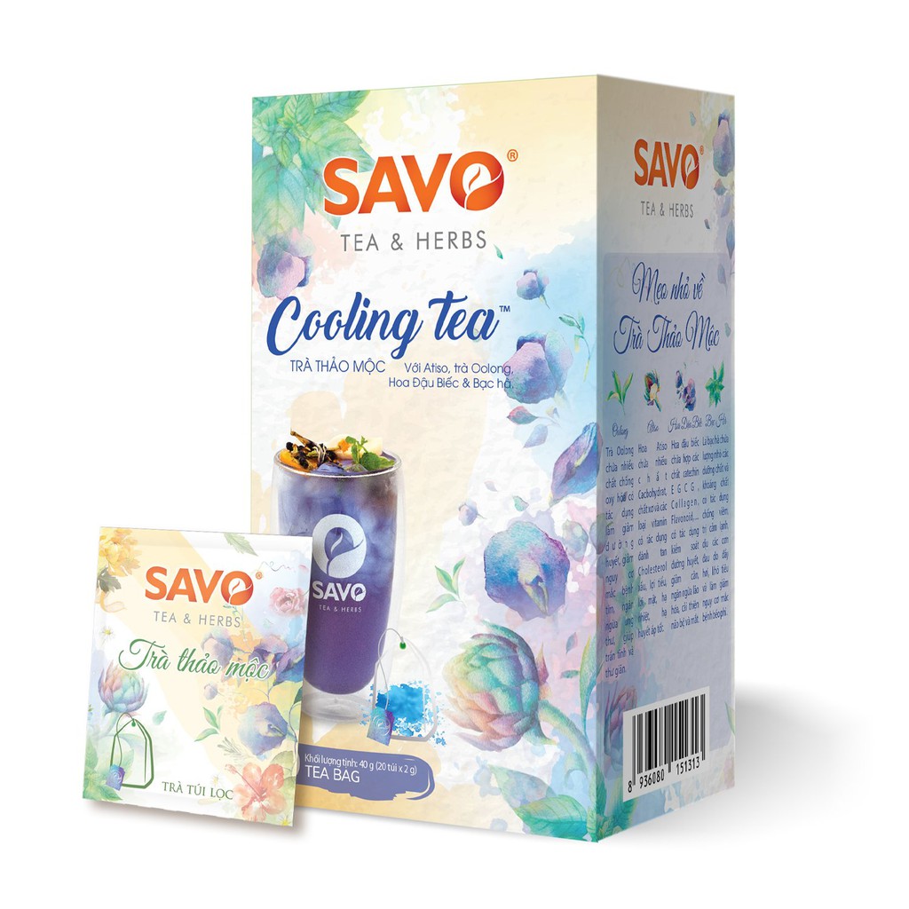 Trà Thảo Mộc SAVO COOLING Cooling Herbal Tea - Hộp 20 gói x 2gr thumbnail